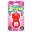 Red cockring that vibrates and looks like a lollipop 