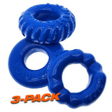  OxBalls Bonemaker 3-Pack Boner Cockring Kit FLEXtpr Pool Blue