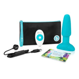 b-Vibe Silicone Vibrating Remote Controlled Waterproof Anal Butt Plug - Teal