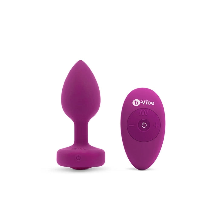 b-Vibe Vibrating Jewels Butt Plug  - Remote Control - Rechargeable  (S/M)
