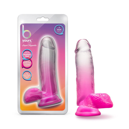 B Yours Magnolia Dildo 7 inch Fuchsia