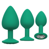 Cheeky Gems Sparkling Gem Plug Set in Green by Calexotics