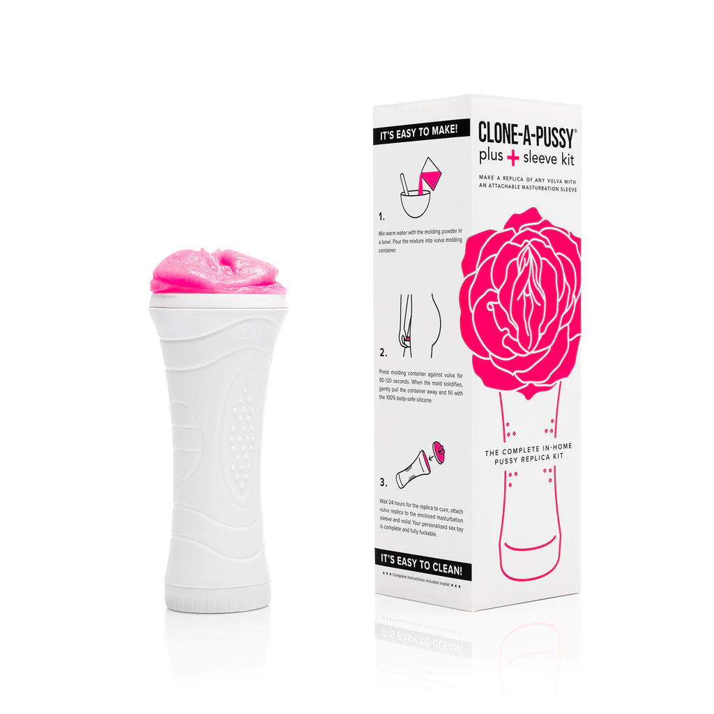 Clone-A-Pussy With Sleeve Kit Hot Pink at home vulva mold kit pussy mold kit