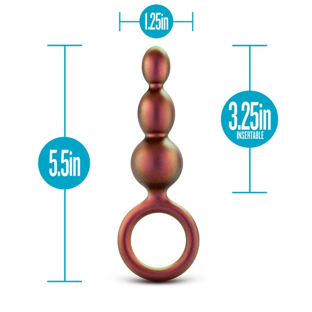 Anal Adventures Matrix Beaded Loop Plug - Copper