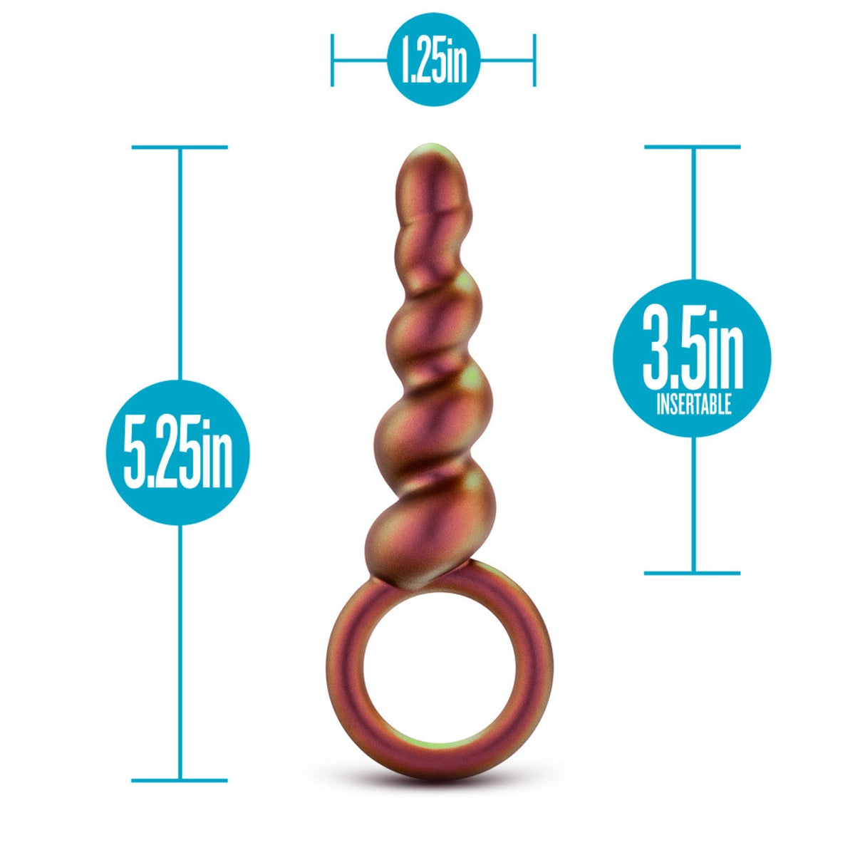 Anal Adventures Matrix Spiral Loop Plug - Copper