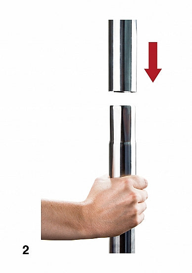 Ouch! Stripper Dance Pole - Black -Silver