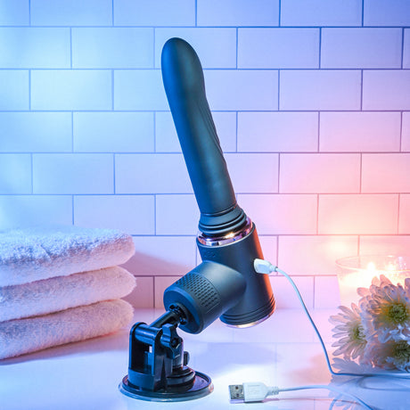 Too Hot To Handle Rechargeable Silicone Thrusting Sex Machine
