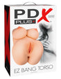 PDX Plus EZ Bang Torso Masturbator - Light - Brown