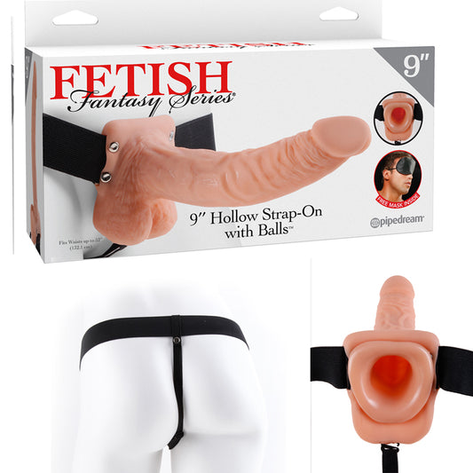 Fantasy Fetish 9" Hollow Strap On Harness Penis Extender