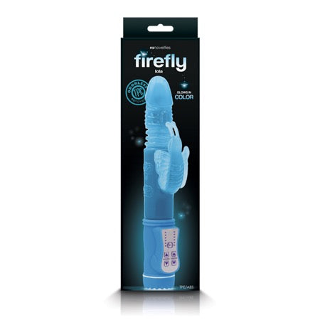 Firefly Lola Thrusting Dual-Action Butterfly Vibrator - Blue