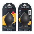 Forto F-98: Cone Large Silicone Black Butt Plug