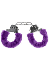 Ouch! Pleasure Handcuffs Furry - Black - Purple