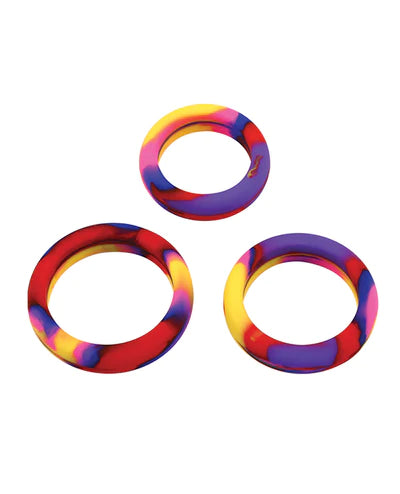 Gender Fluid Grip Me! Tension Cockrings - 3 Pack Tie-Dye
