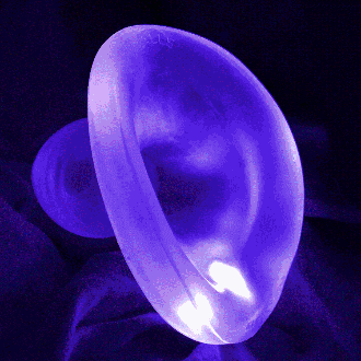 Oxballs GlowHole LED Lit  FPlugs in Clear Frost