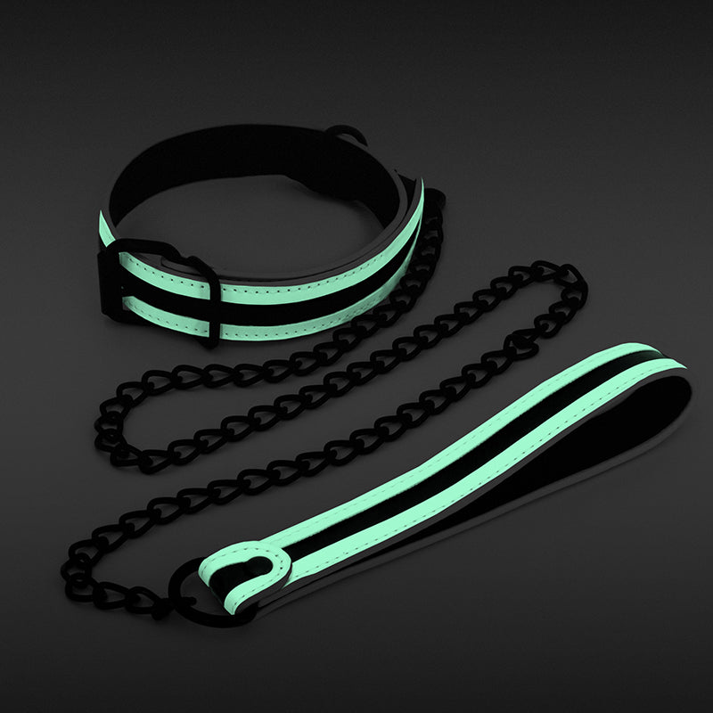 Glo Bondage Collar and Leash