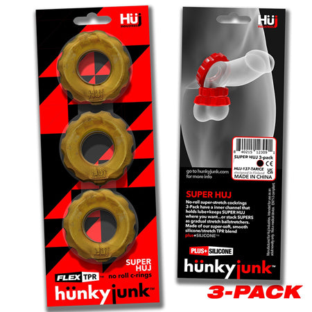 Hunkyjunk SuperHuj Bronze Metallic Cockrings 3 Pack