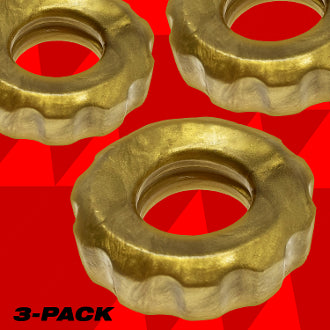 Hunkyjunk SuperHuj Bronze Metallic Cockrings 3 Pack