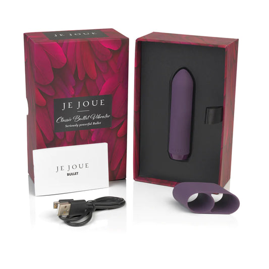 Je Joue Classic Silicone Bullet Rechargeable Vibrator- Teal - Purple