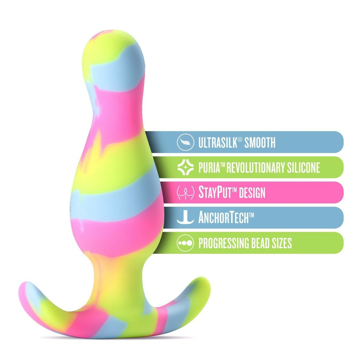 Avant Kaleido Silicone Butt Plug Lime