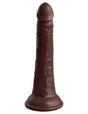King Cock Elite Silicone Dual-Density Cock Dildo 7 in. Brown