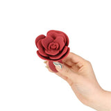 Lux Active Rose Silicone Butt Plug Red