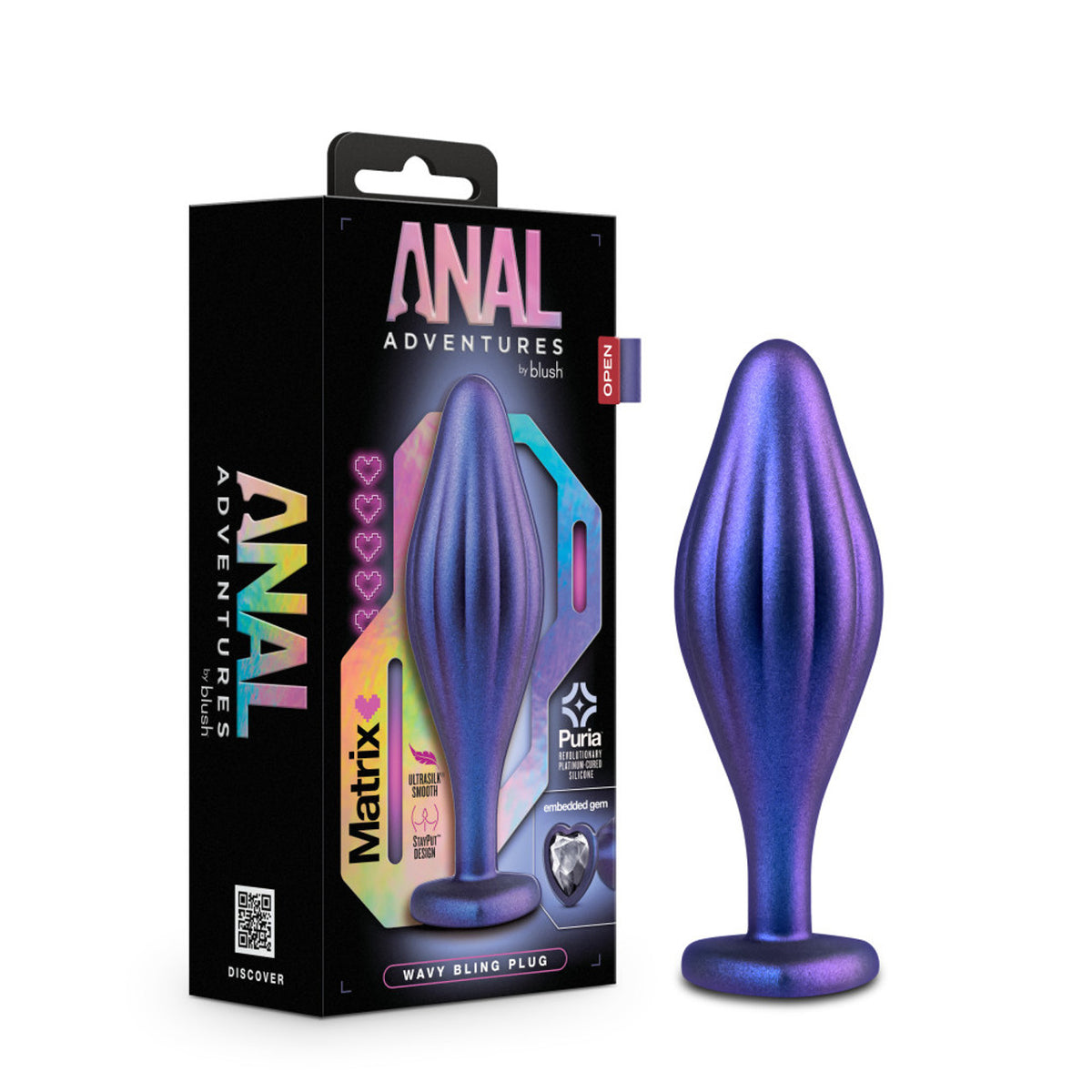 Bling Plug Wavy Bling Plug - Sapphire – Tazzle