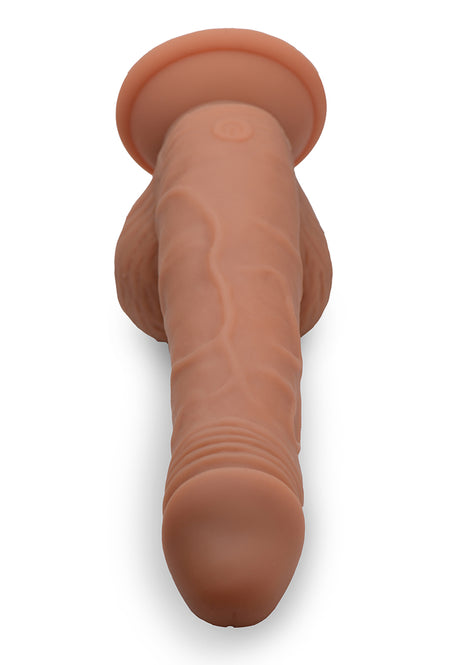 Easy Riders 8” Thrusting Silicone Dildo With Balls