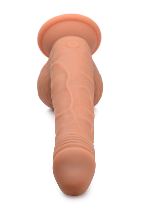 Easy Riders 8” Thrusting Silicone Dildo With Balls