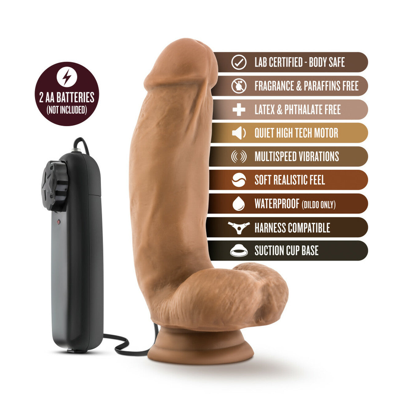 Loverboy MMA Fighter 7 Inch Vibrating Realistic Dildo