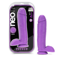 Neo Elite - 10 inch Silicone Dual Density Dildo with Balls - Purple