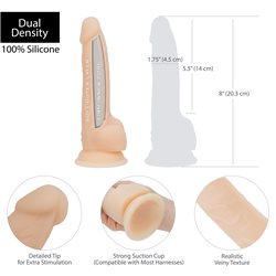 Naked Addiction 8 inch Dual Density Silicone Dildo