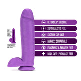 Neo Elite - 10 inch Silicone Dual Density Dildo with Balls - Purple