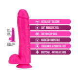 Neo Elite 11 inch Silicone Dual Density Dildo with Balls -Pink/Purple