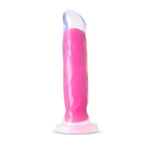 Neo Elite - Glow in the Dark - Marquee - 8 inch Silicone Dual Density Dildo - Neon Pink