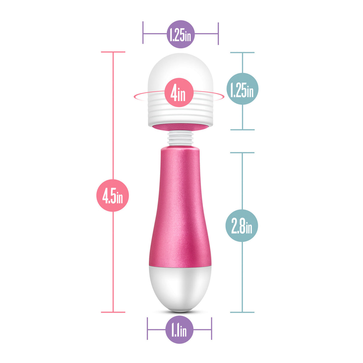 Noje - Jules Mini Wand Vibrator - Rose