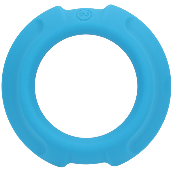 OptiMALE FlexiSteel Silicone Metal Core CockRing 2 sizes- Blue - Black