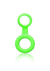 Ouch! Glow in the Dark Cockring & Ball Strap Neon Green