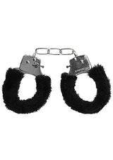 Ouch! Pleasure Handcuffs Furry - Black - Purple