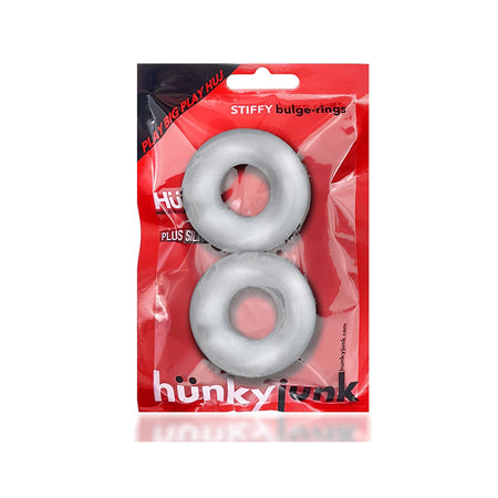 OxBalls HunkyJunk Stiffy 2-Pack Bulge Cockrings - Clear Ice