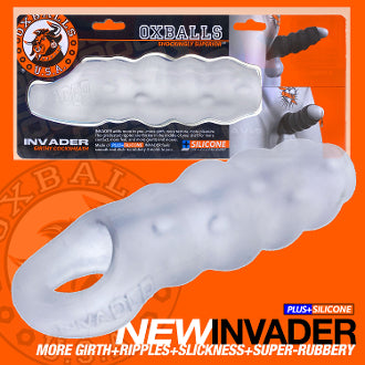 Oxballs Invader silicone Cocksheath Clear Ice sleeve extender