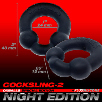 OxBalls Ultraballs 2-Pack Cockring Special Edition Night