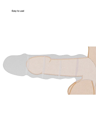 Real Rock Penis Extender  7 inch - Vanilla - Tan