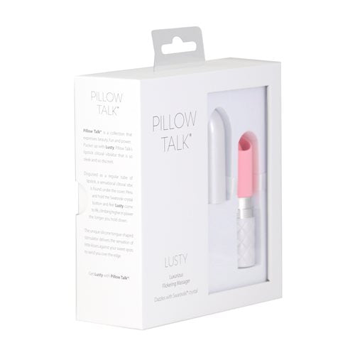 Pillow Talk Lusty Flickering Lipstick Massager Pink - Teal