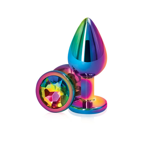 Rear Assets Rainbow Butt Plugs with Gem