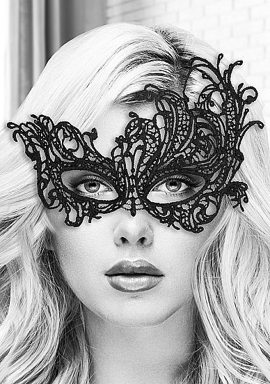 Ouch! Lace Eye Mask Royal Black