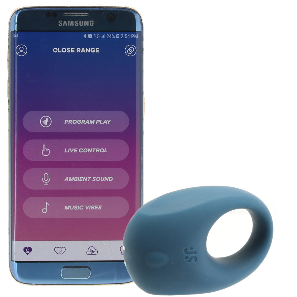 Satisfyer Strong One Ring Vibrating Cock Ring in Blue
