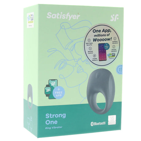 Satisfyer Strong One Ring Vibrating Cock Ring in Blue
