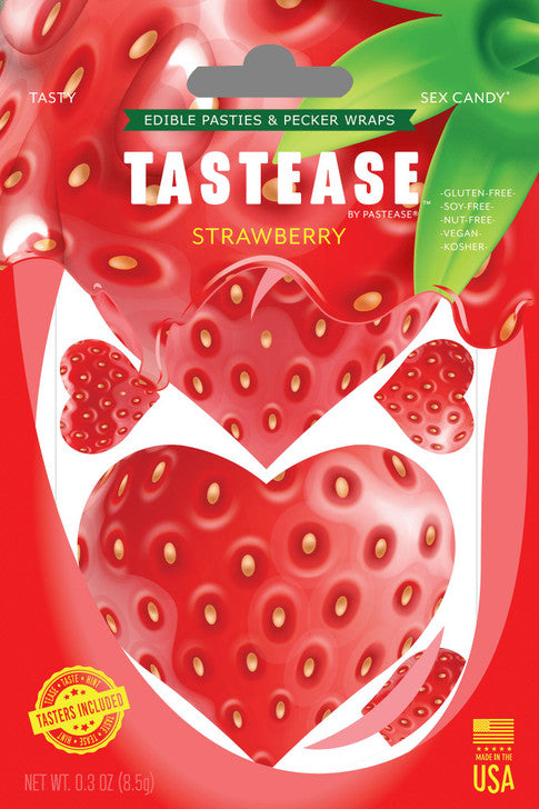 Tastease by Pastease Strawberry Candy Edible Pasties & Pecker Wraps