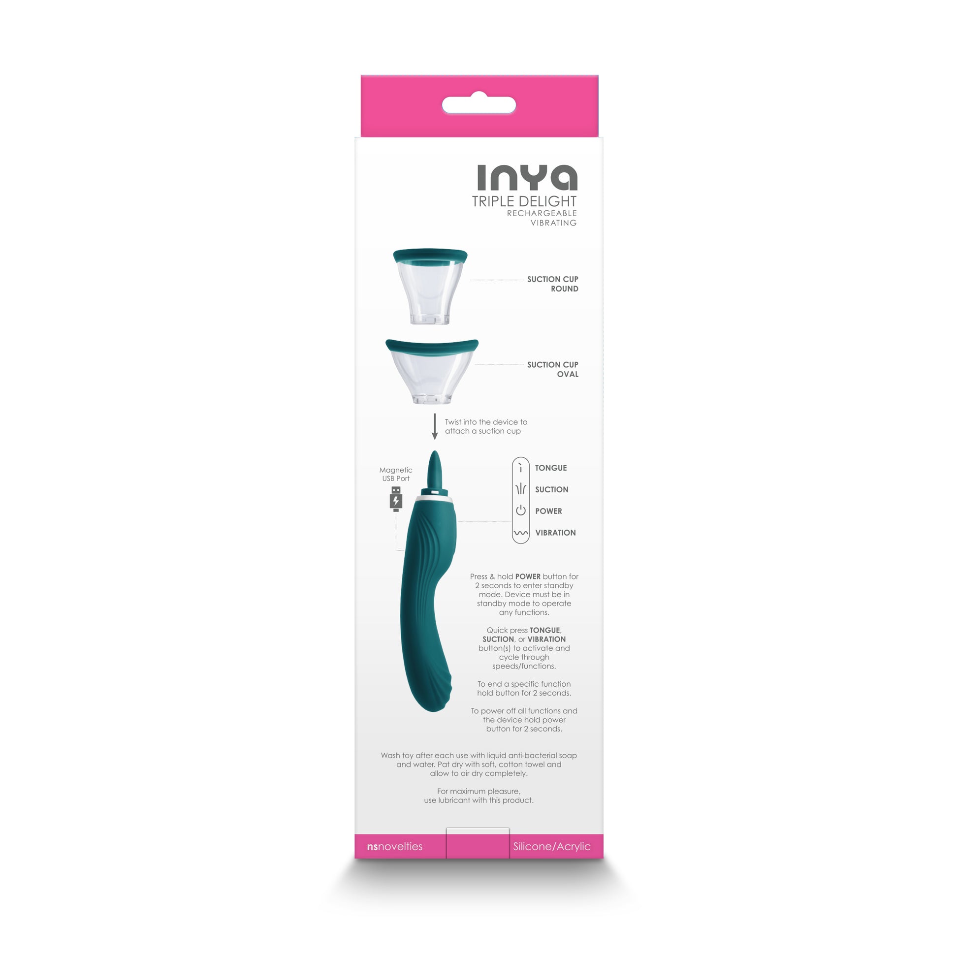 Inya Triple Delight Licking and Suction Vibrator