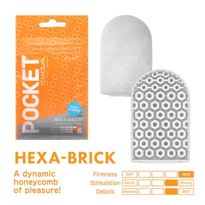 Tenga Pocket Masturbator Stroker Sleeve Hexa Brick